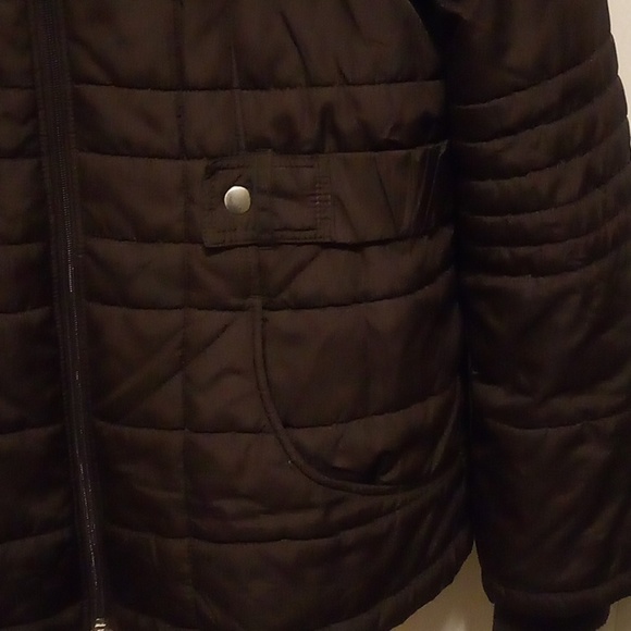 Faded Glory Hershey Brown Quilted Winter Hooded Jacket - Size XL (16-18) - Picture 2 of 15
